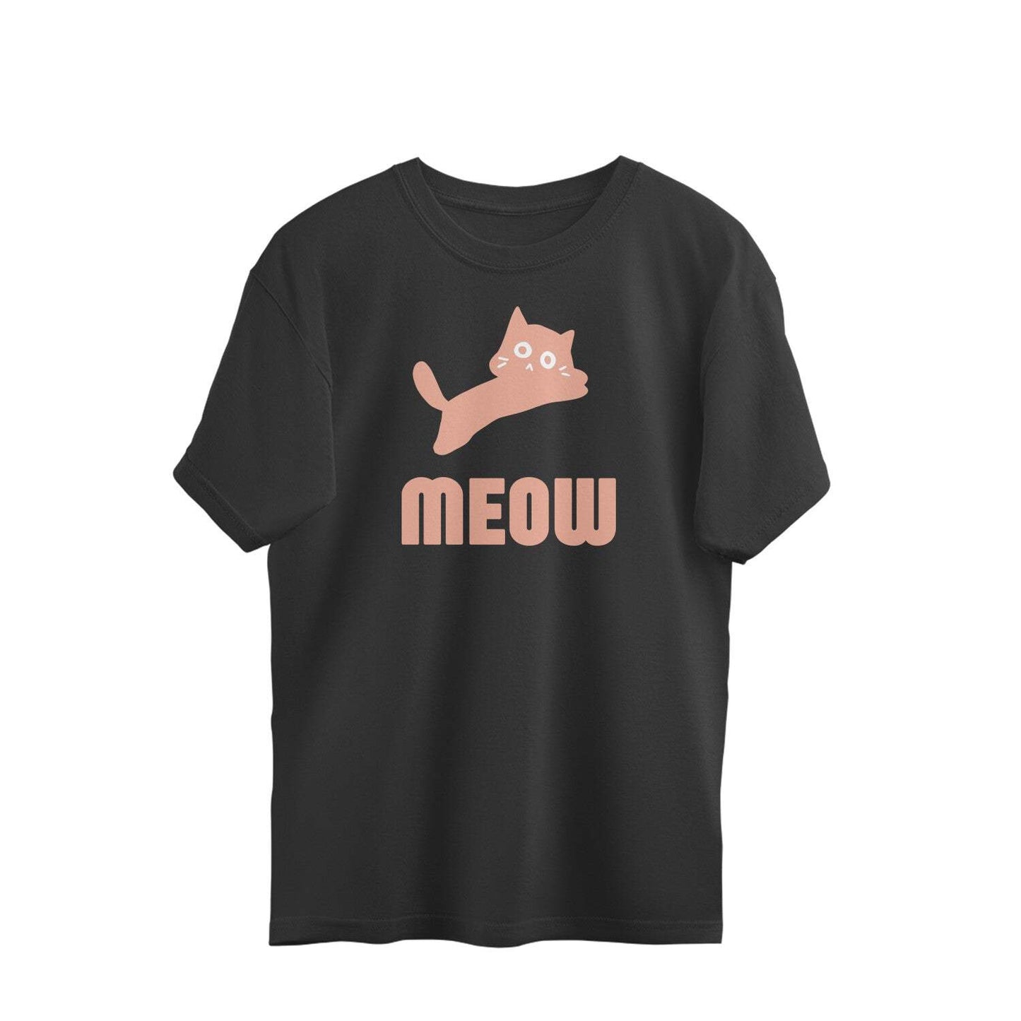 Meow Oversized Unisex T-Shirt (PINK) โ The Perfect Blend of Comfort & Style - MaePaws
