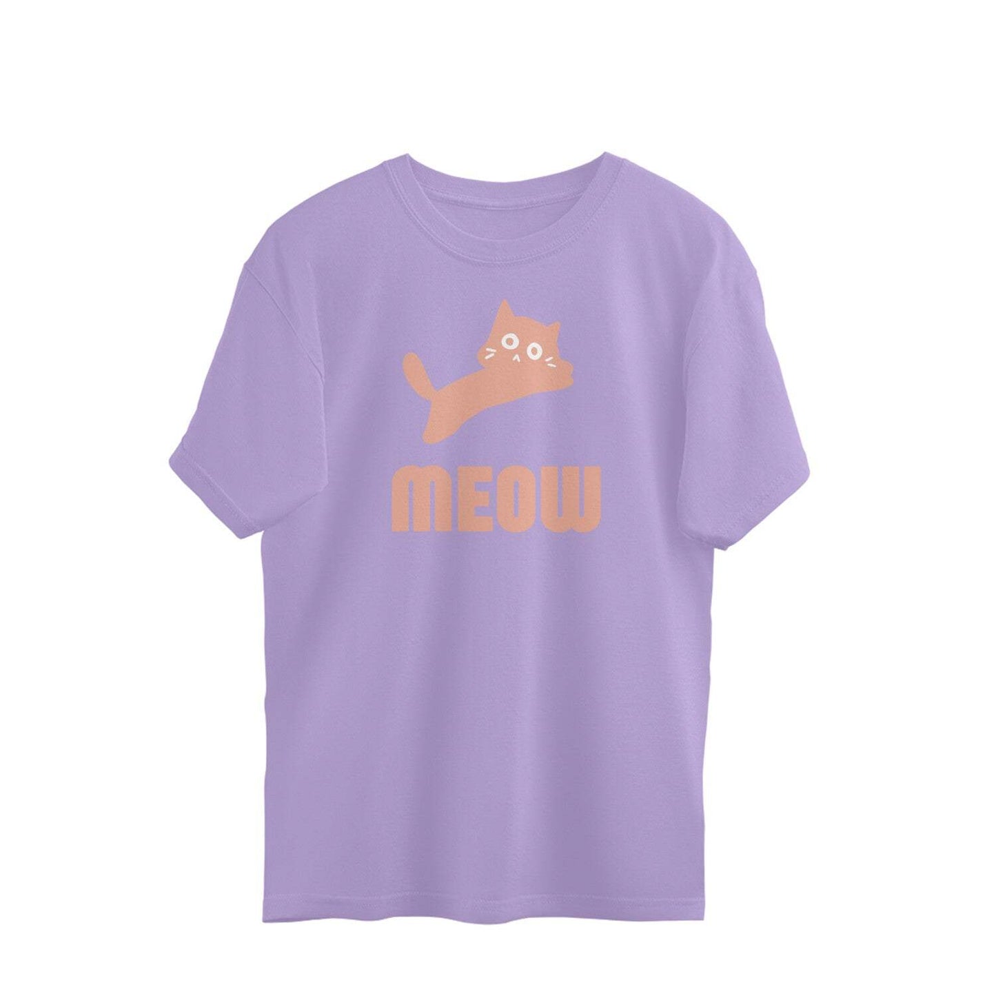 Meow Oversized Unisex T-Shirt (PINK) โ The Perfect Blend of Comfort & Style - MaePaws