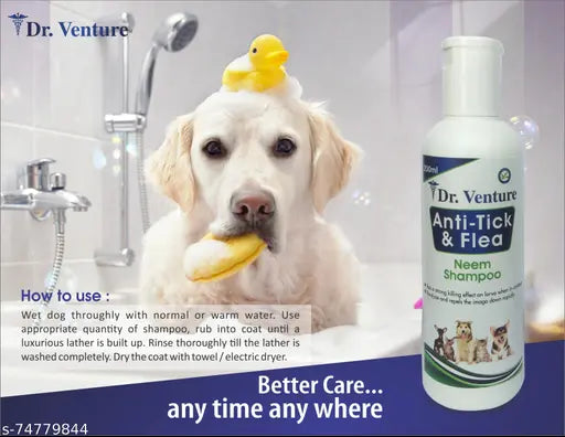 Anti-Tick & Flea Lemongrass Dog Shampoo + Grooming Brush (200ml) - MaePaws