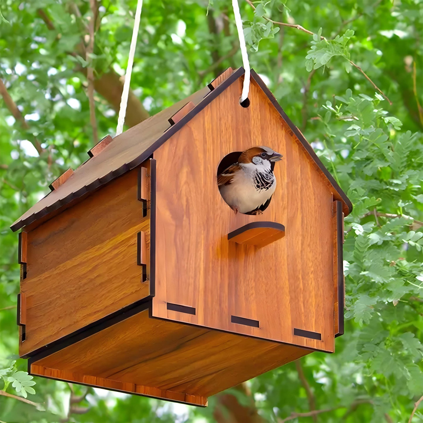 Wooden DIY Birdhouse – Perfect for Balcony & Garden! - MaePaws