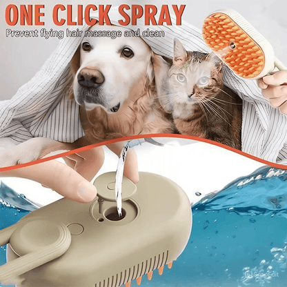 Pet Steam Brush & Bath Brush Combo - MaePaws