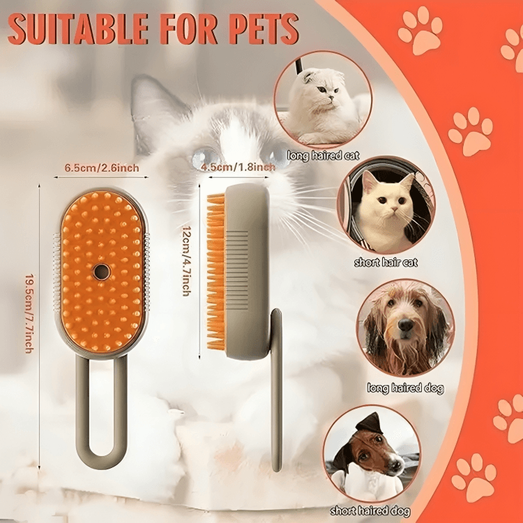 Pet Steam Brush & Bath Brush Combo - MaePaws