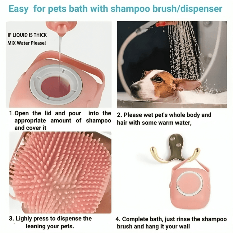 Pet Steam Brush & Bath Brush Combo - MaePaws