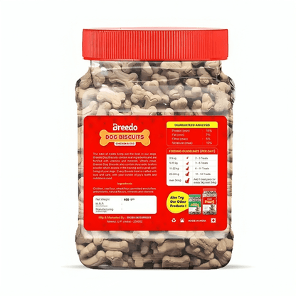 Breedo Chicken & Egg Dog Biscuits (400 Gm) - MaePaws