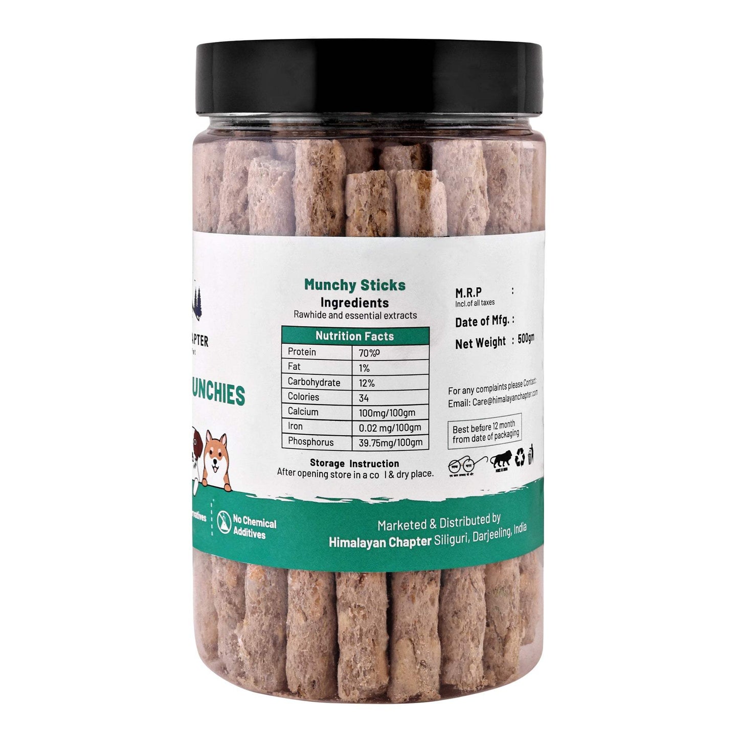 Himalayan Chapter: Purely Natural, Purely Pet – Raw Hide Munch Stick (Natural) 500g - MaePaws