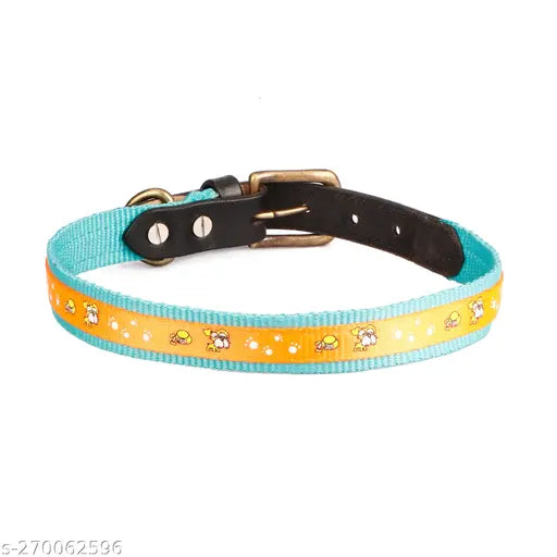 Nylon Tape Leather Dog Collar – Adjustable & Durable (18x1 Inch)