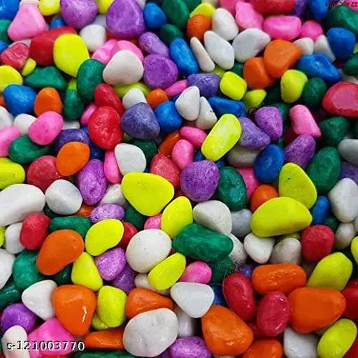 Vibrant Multicolor Decorative River Pebbles - 1 KG