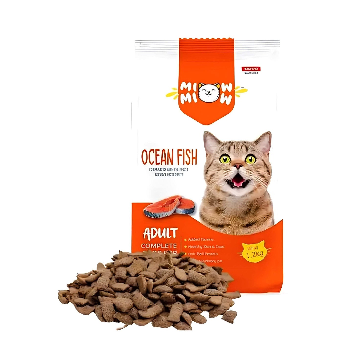 Taiyo MIOW MIOW Adult Cat Food – Ocean Fish Flavor (1.2kg, Dry Food) - MaePaws