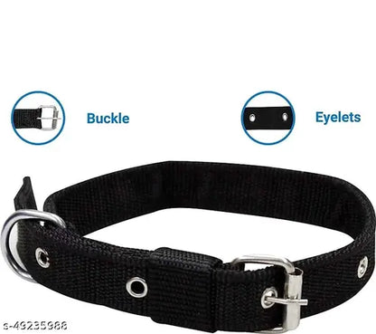 Dog Combo Pack – Harness, Collar & Leash Set (Black, Medium)