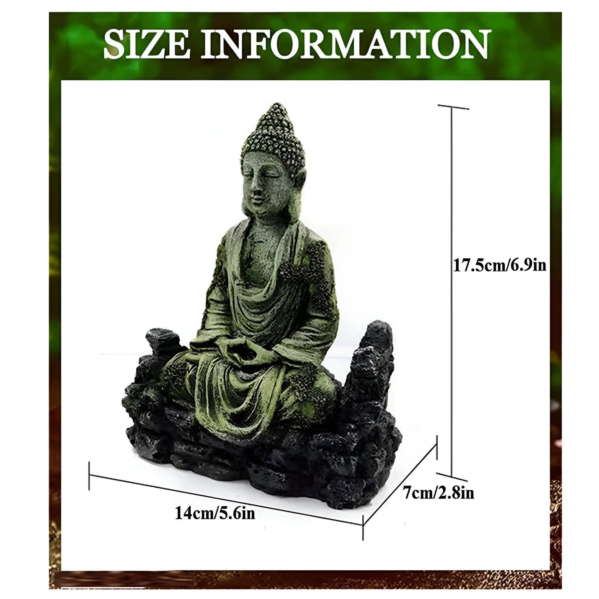 NIVIAR Handcrafted Buddha Aquarium Statue – Zen Decor for Fish Tanks - MaePaws