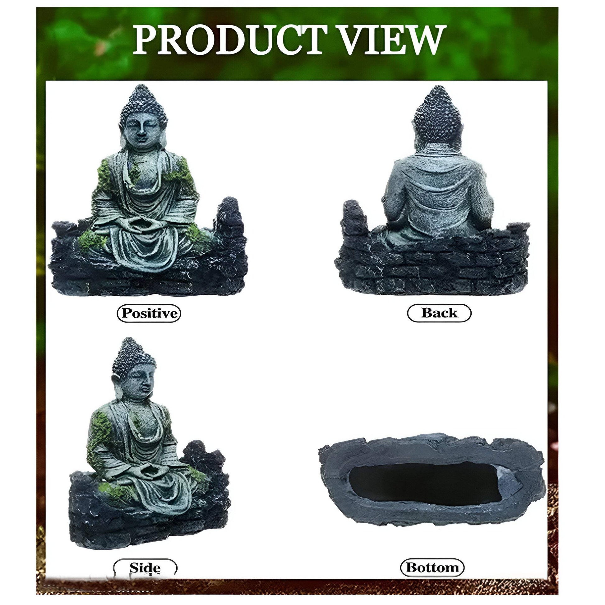 NIVIAR Handcrafted Buddha Aquarium Statue – Zen Decor for Fish Tanks - MaePaws