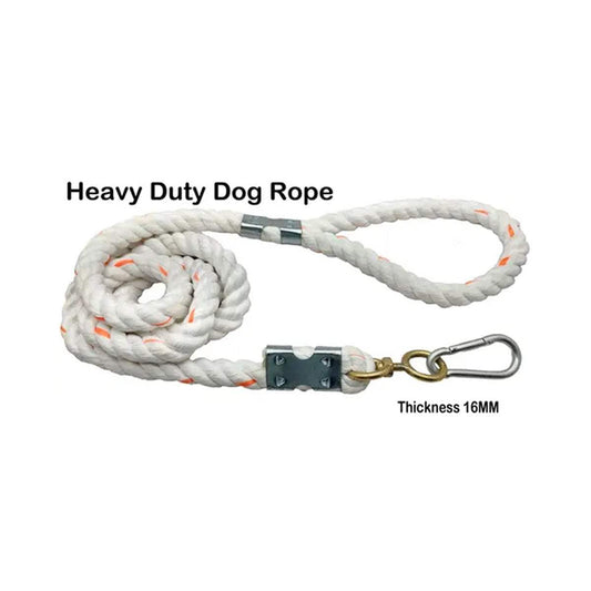 Heavy-Duty Dog Leash – 16mm Thick, 6ft (White) - MaePaws