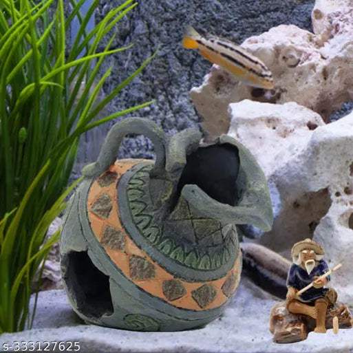 Broken Pottery Vase Aquarium Shelter For Fish Hideaway - MaePaws