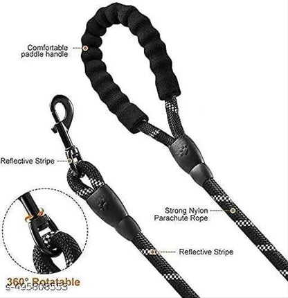 4FT Heavy-Duty Nylon Dog Leash – Padded Handle & Durable Rope - MaePaws