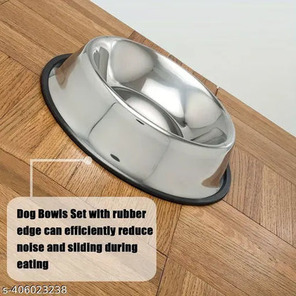 Stainless Steel Dog & Cat Bowls (200ml, Pack of 2)