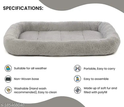 Ultra-Soft Dog & Cat Bed – High-Quality Wool Faux Fur - Pet Bed